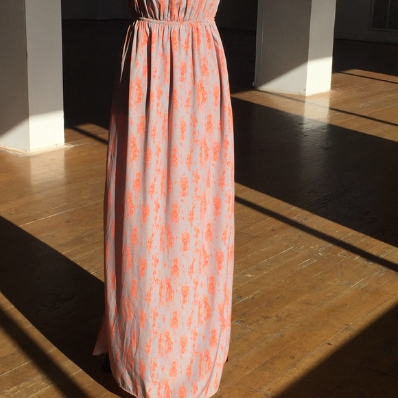 Orange and gray maxi dress - Picture 6 of 9